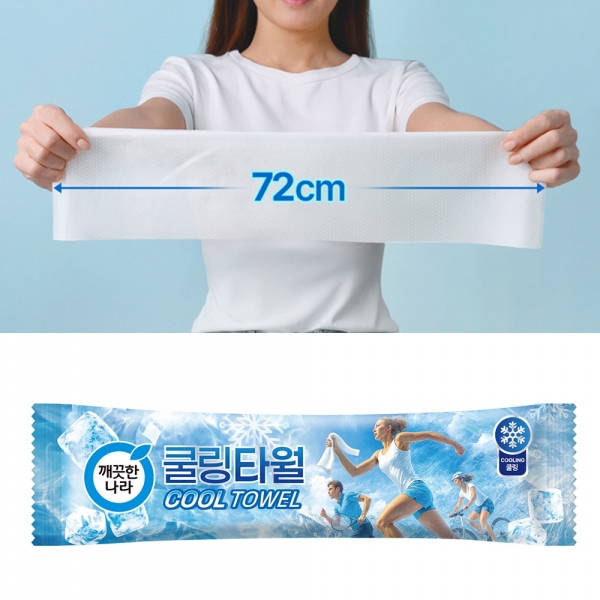 ★타임세일★ 깨끗한나라 데오 72cm 대형 쿨링타올 특대형 쿨스카프 25개입