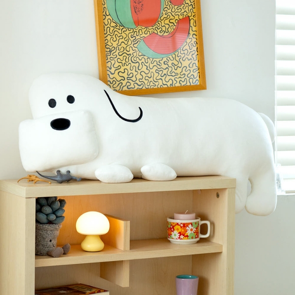 [로이체] 네모네모빔 멈멈미 강아지 바디필로우 집들이선물 생일선물 대형베개 대형쿠션