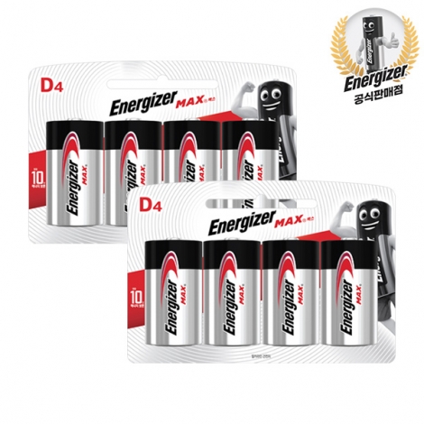 에너자이저 알카라인 맥스 D 4입+4입(총8입)