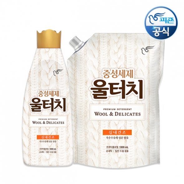 피죤 프리미엄 중성세제 울터치 1L+1.3L