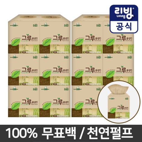 삼정펄프 그루 무표백 홈냅킨(천연펄프) 120매 6입 x2