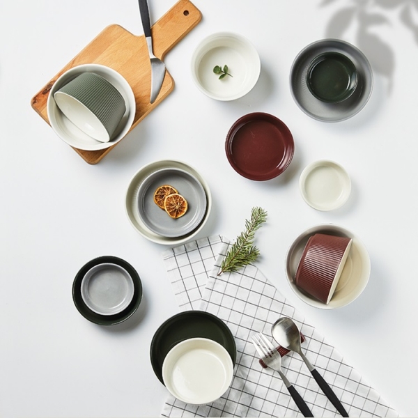 [로슬린]모던그라프 2인 도자기그릇 홈세트 14P