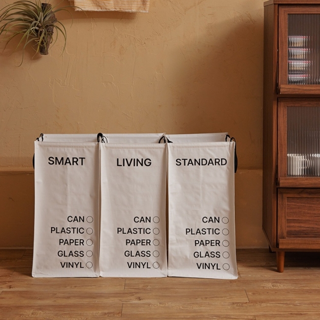 [키친플래그]3단 타포린 분리수거함