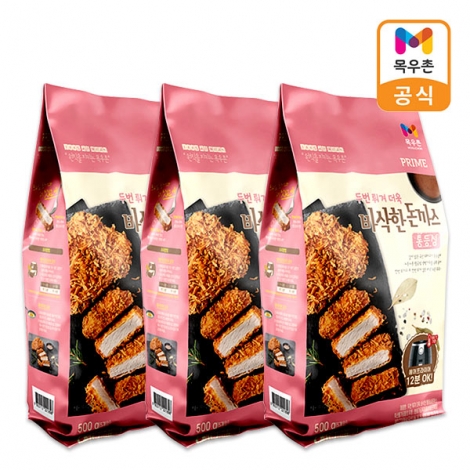 목우촌 프라임 통등심 돈까스 500gx3개