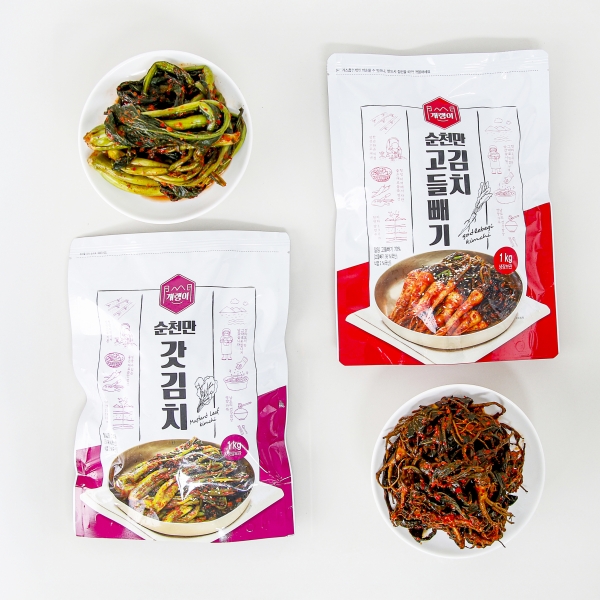 순천 개랭이 전라도 김치 1kg 고들빼기김치/홍갓김치 HACCP 별미김치