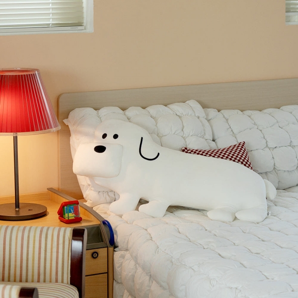 [로이체] 네모네모빔 멈멈미 강아지 바디필로우 집들이선물 생일선물 대형베개 대형쿠션