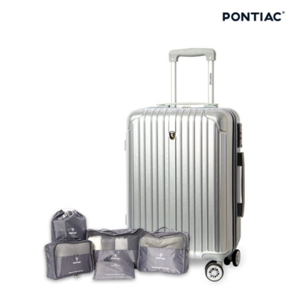 [폰티악]테스 메탈PC 여행용캐리어 기내용 (20인치) + 파우치5종세트