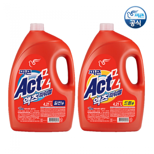 액츠 파워젤 세탁세제 일반용/드럼용 4.21L