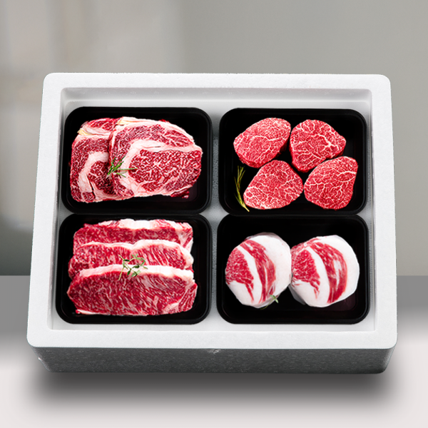 1++ 암소 한우 등심300g + 안심200g + 채끝 300g + 차돌 200g / 총 1kg / 서경한우 세트 2