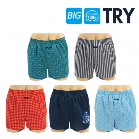 [트라이] 사계절 남성 트렁크팬티 T6A 5종세트