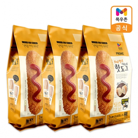 목우촌 프라임 크리스피 핫도그 540g(6입)x3개/모짜렐라 450g(5입)x3개