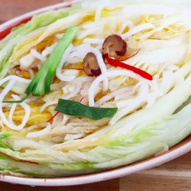 [귀빈정]국내산 일품 백김치1kg/3kg