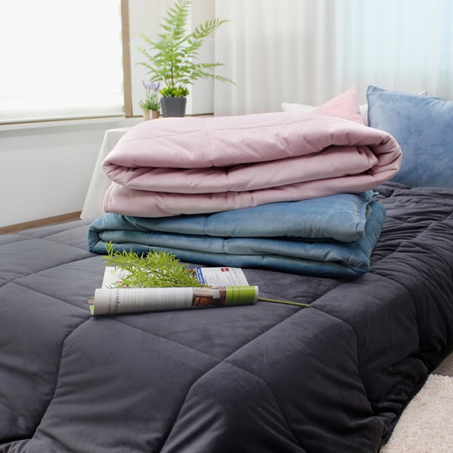 [솔루션]포그니 극세사 토퍼 차렵이불 S/Q