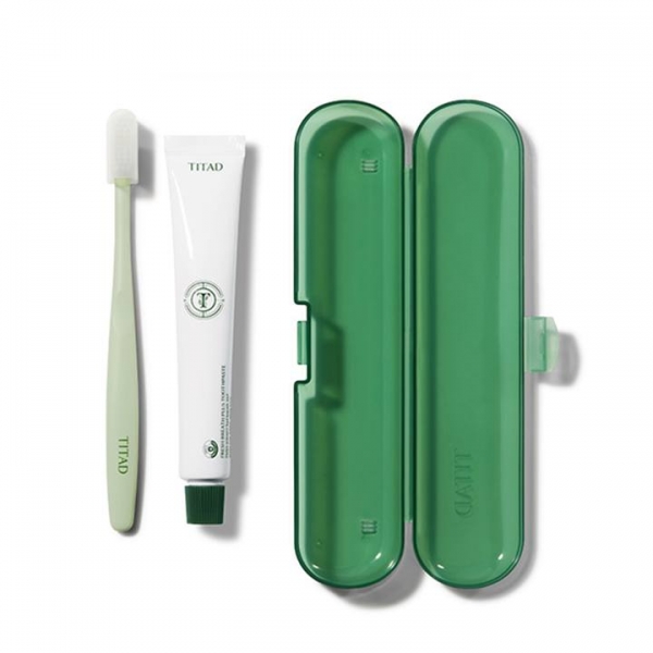 [티타드]휴대용 프리미엄 비건 치약 칫솔 세트