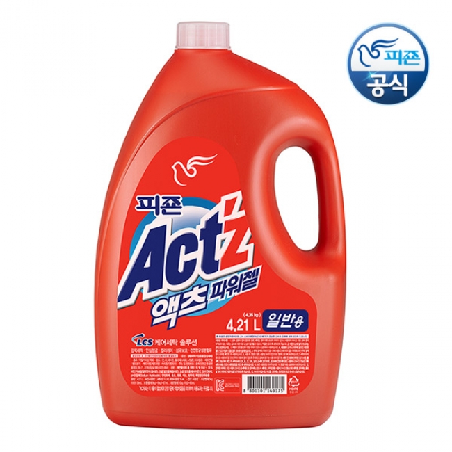 액츠 파워젤 세탁세제 일반용/드럼용 4.21L