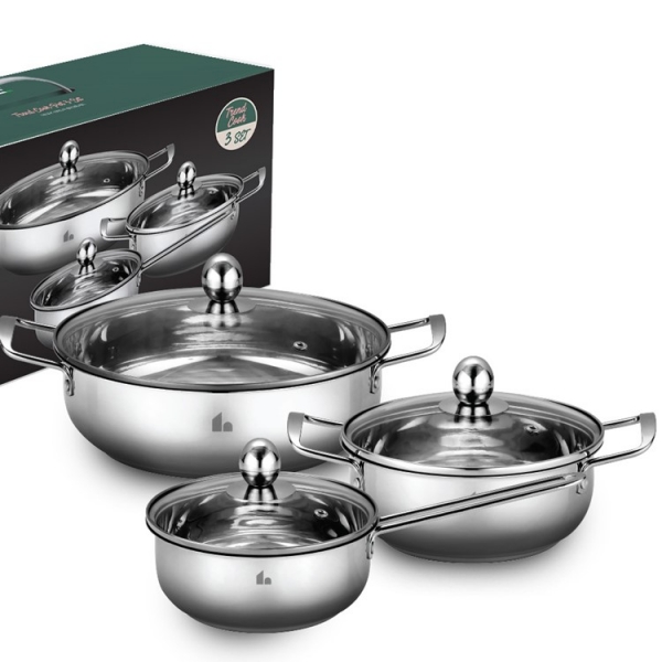 [라온까사]트랜드쿡 냄비 3종세트 (18편수/20양수/26전골)