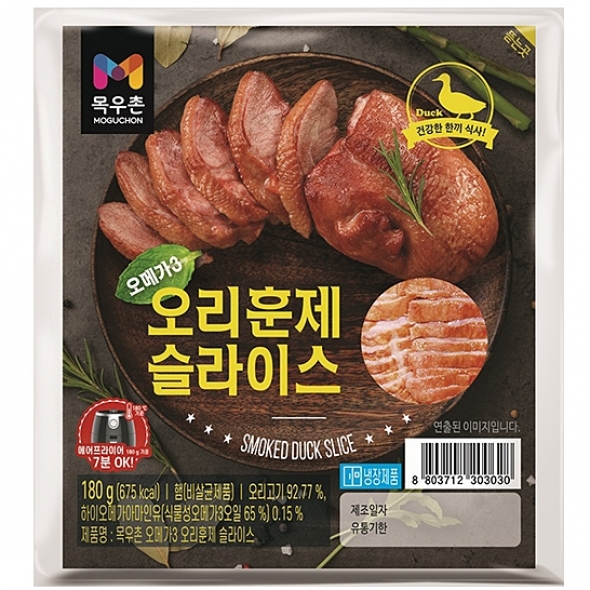 목우촌 오메가3 훈제오리 슬라이스 400gx2개/400gx3개/400gx4개