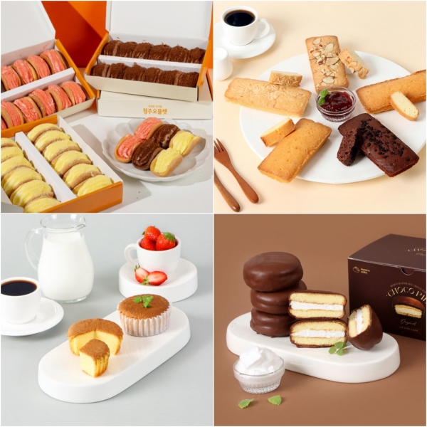 ★타임세일★[맘스케이크] 청주오믈렛 범벅 플랫파운드케이크 바나나빵 초코파이 카스테라 골라담기 달콤한 디저트 모음