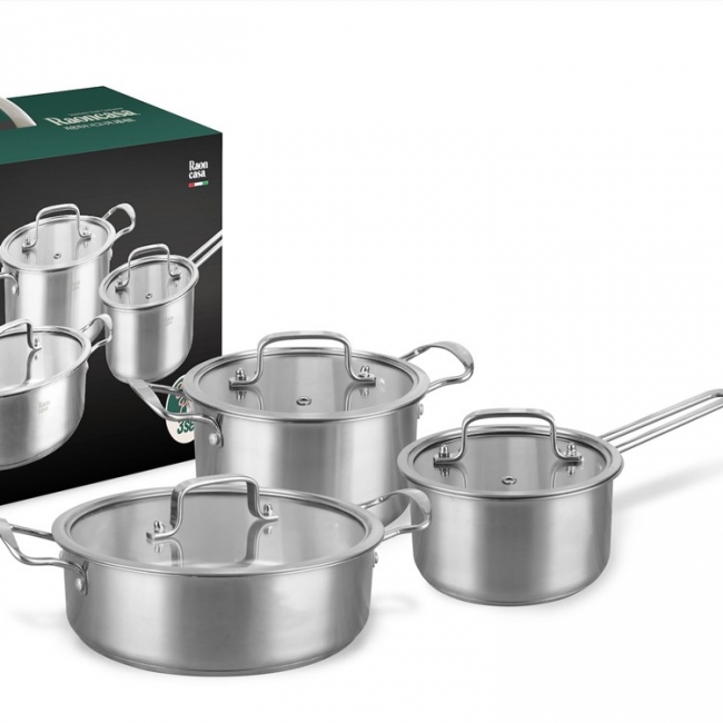 [라온까사]시그니처 미니멀 냄비 3종세트 (18편수/20양수/28찜기)