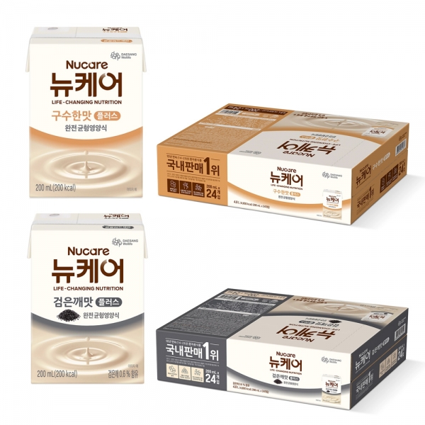 뉴케어 완전 균형영양식 식사대용 구수한맛/검은깨/당플랫 호두맛 200ml x 24개입 환자식 다이어트