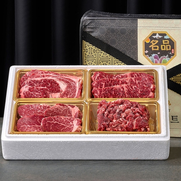 [청년농가]국내산 1등급 소고기 선물세트 1kg (구이용+국거리)