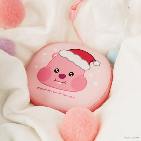 로이체 베이비 잔망루피 충전식 휴대용 손난로 보조배터리 스트랩 파우치