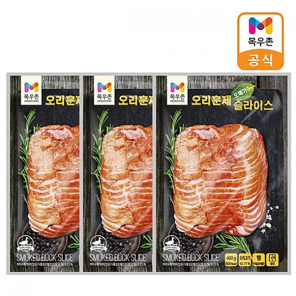 목우촌 오메가3 훈제오리 슬라이스 400gx2개/400gx3개/400gx4개