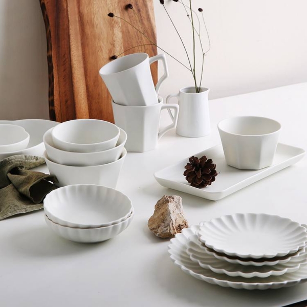 [시라쿠스]도자기 네이처 무광 2인 식기세트 15p