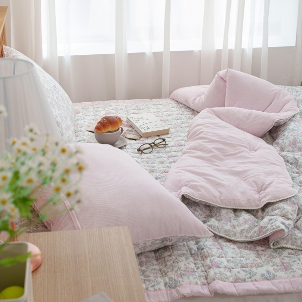 ★주말특가★ 심플 프리미엄 렌징 모달 100% 화사한 패턴 버니 사계절 차렵이불 이불+베개커버+패드 침구 세트