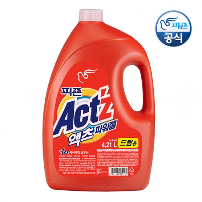 액츠 파워젤 세탁세제 일반용/드럼용 4.21L