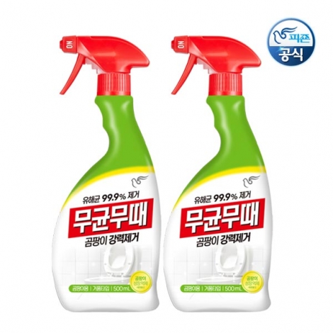 피죤 무균무때 청소세정제 곰팡이용 500mlx2개