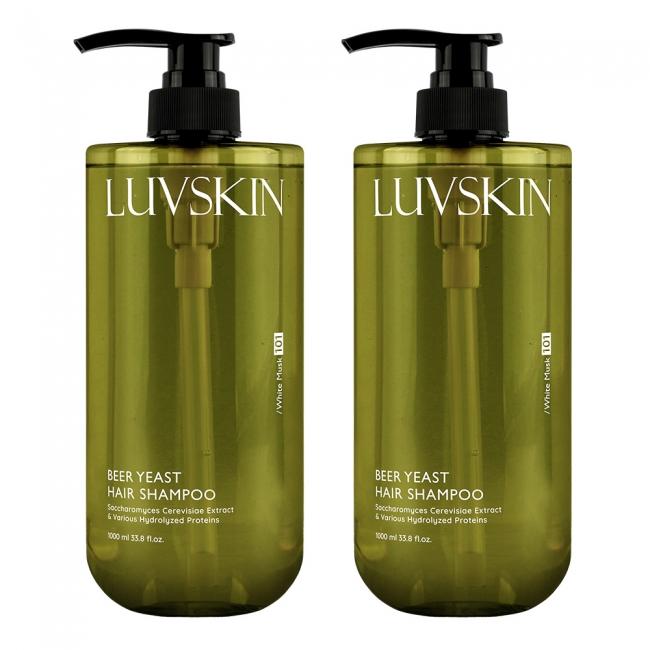 루브스킨 맥주효모 샴푸/트리트먼트 (화이트머스크향) 1L x 2개