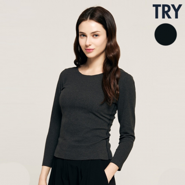 [트라이]심프리 기모 9부 여성 상의