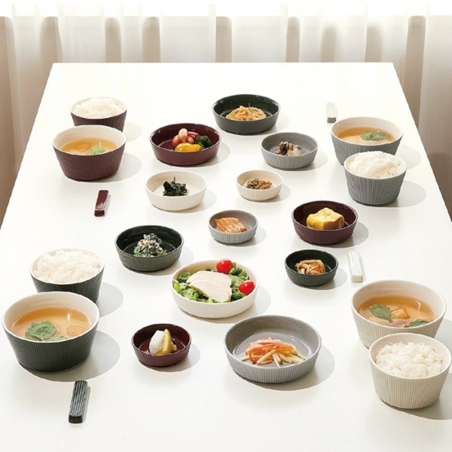 [로슬린]모던그라프 2인 도자기그릇 홈세트 14P