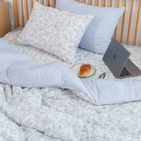 ★주말특가★ 심플 프리미엄 렌징 모달 100% 화사한 패턴 버니 사계절 차렵이불 이불+베개커버+패드 침구 세트