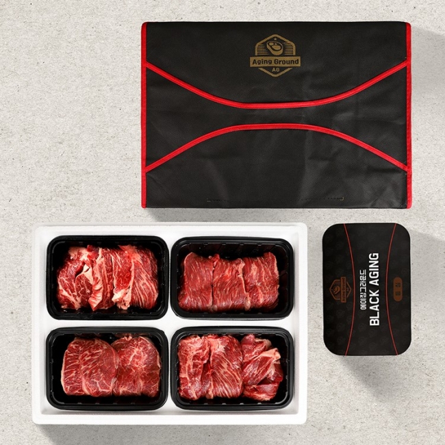 [에이징그라운드]프리미엄 숙성 소고기 선물세트 1.2kg (선물가방포함)