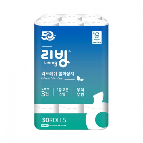 삼정펄프 리빙 50주년 리프레쉬 27M 화장지