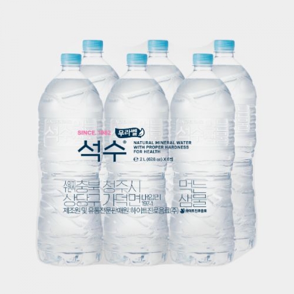 [석수] 하이트진로석수_무라벨 생수 2Lx6병