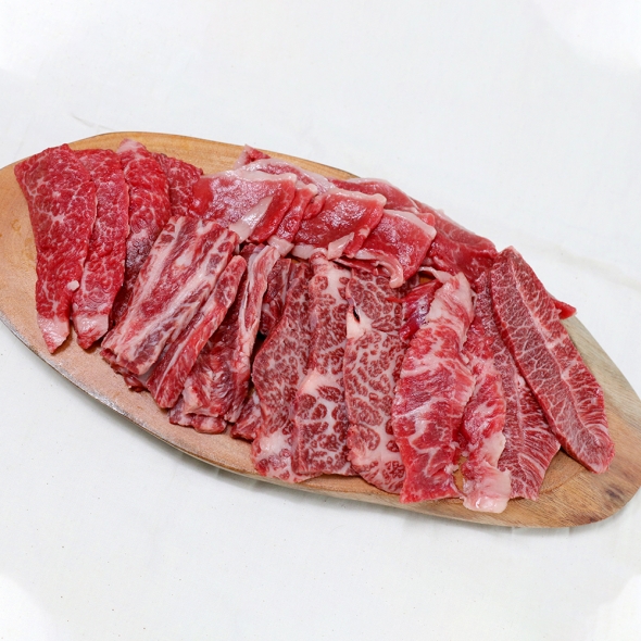 국내산 1+한우 암소 소고기 특수부위 구이용 꽃등심 살치살 부채살 오마카세 800g