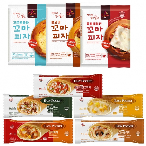 고소한 치즈와 풍부한 토핑 라체나 꼬마피자/ 이지포켓피자 (80g x 8개)