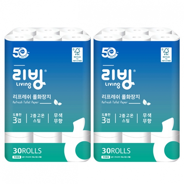 삼정펄프 리빙 50주년 리프레쉬 27M 화장지