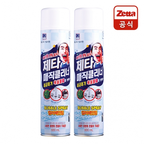 제타 매직클리너 에어로졸 600mlx2 간편욕실청소