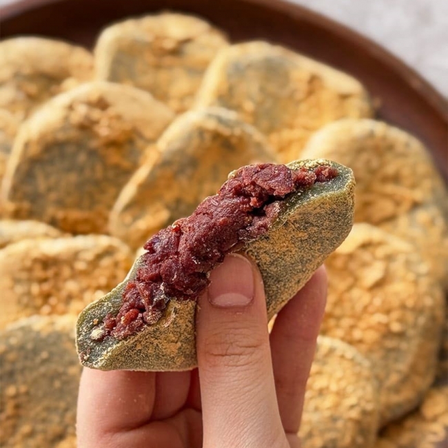 [리만월]제주 해풍 진한 쑥개떡 콩쑥개떡 1박스