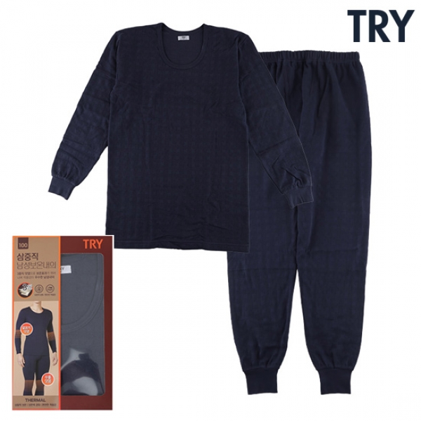 [트라이]삼중직 보온 남성 동내의 상하세트
