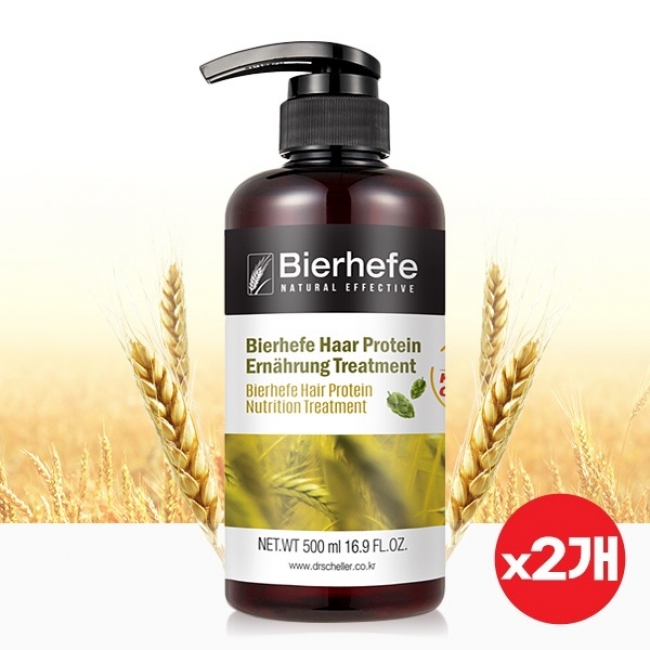 비어헤페 맥주효모 헤어단백질 뉴트리션 샴푸/트리트먼트각각500mlx2개