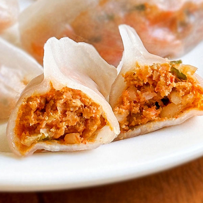 [귀빈정]명품 감자피 쫀득한 투명고기,김치,새우만두