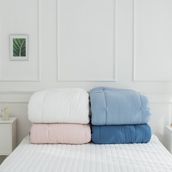 ★주말특가★ 심플 먼지없는 알러지케어 딥슬립 소프트마이크로워싱 이불+베개커버+패드 침구 세트 4가지 색상