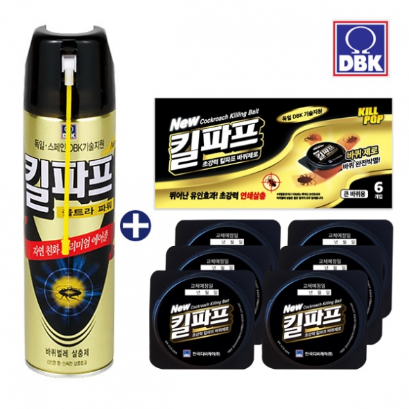 [바퀴약 특별구성]킬파프 울트라파워500ml+바퀴제거제6입바퀴벌레 살충제