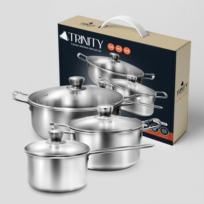 [이노쿡]트리니티 스테인리스 냄비 3종세트