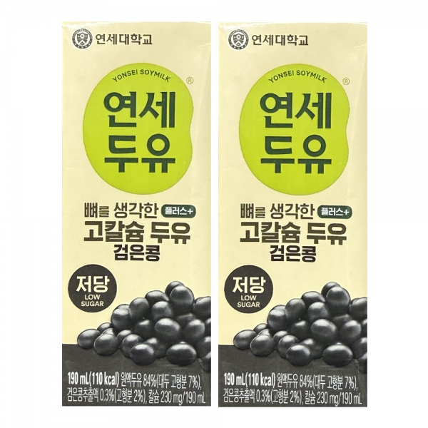 ★타임세일★ 연세두유 고칼슘 검은콩 두유 190ml 24팩 저당 시니어두유